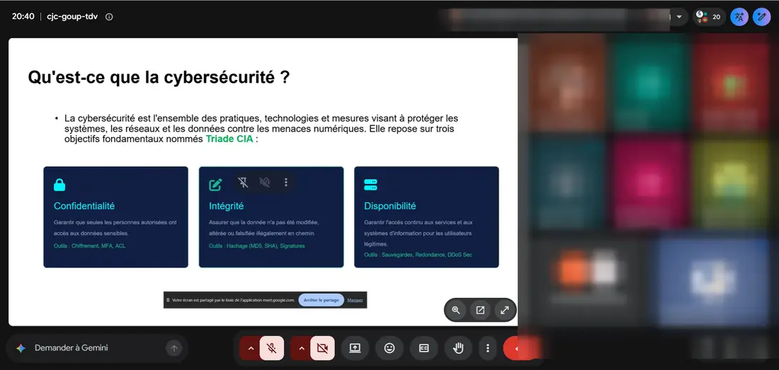 Séance en direct : Cybersécurité en direct
