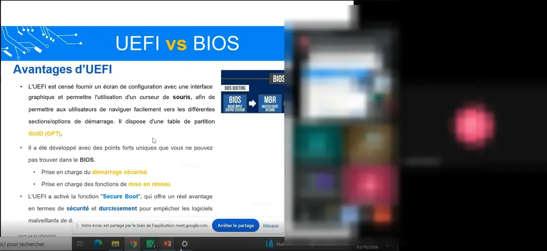 Séance en direct : Systèmes : UEFI & BIOS