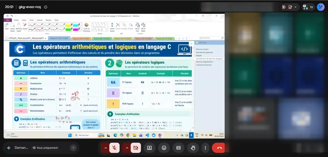 Séance en direct : Langage C